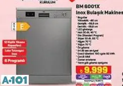 SEG BM 6001X İNOX BULAŞIK MAKİNESİ